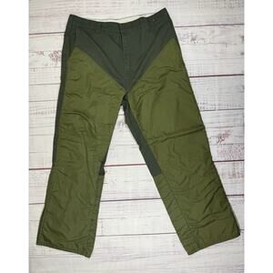 Vintage Brush Master Briar Pants Men's Size 32W 29L Green Canvas Outdoor's 80's